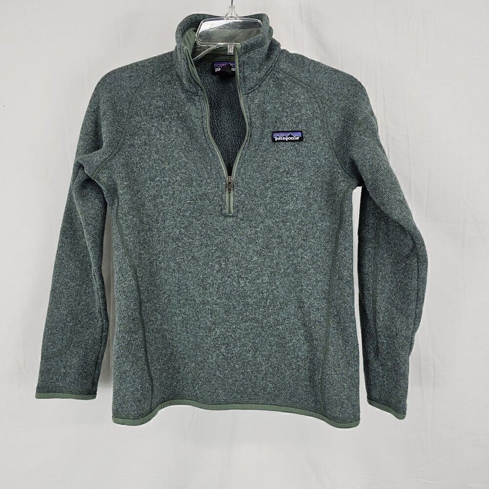 Patagonia Better Sweater Pullover 1/4 Zip Fleece Green Womens Size XS